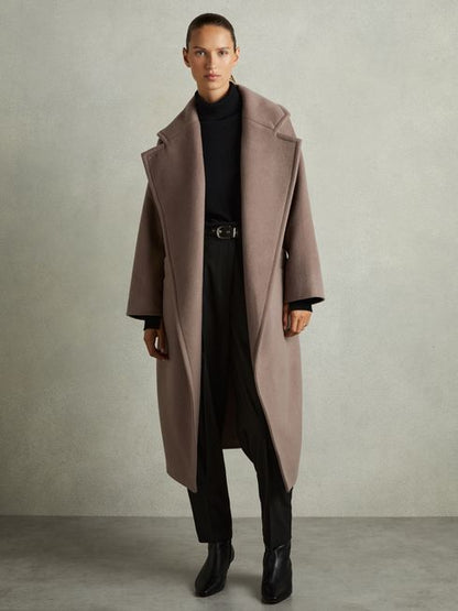 Wool-Blend Blindseam Coat