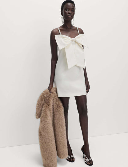 Embellished Bow Detail Mini Dress