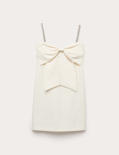 Embellished Bow Detail Mini Dress
