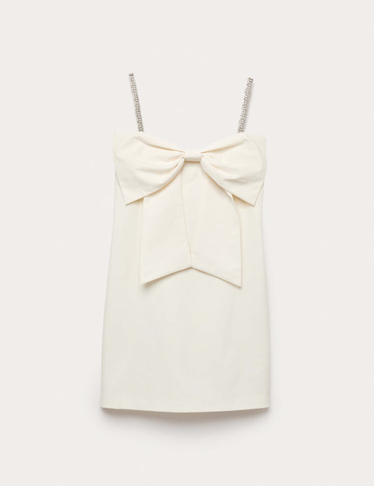 Embellished Bow Detail Mini Dress