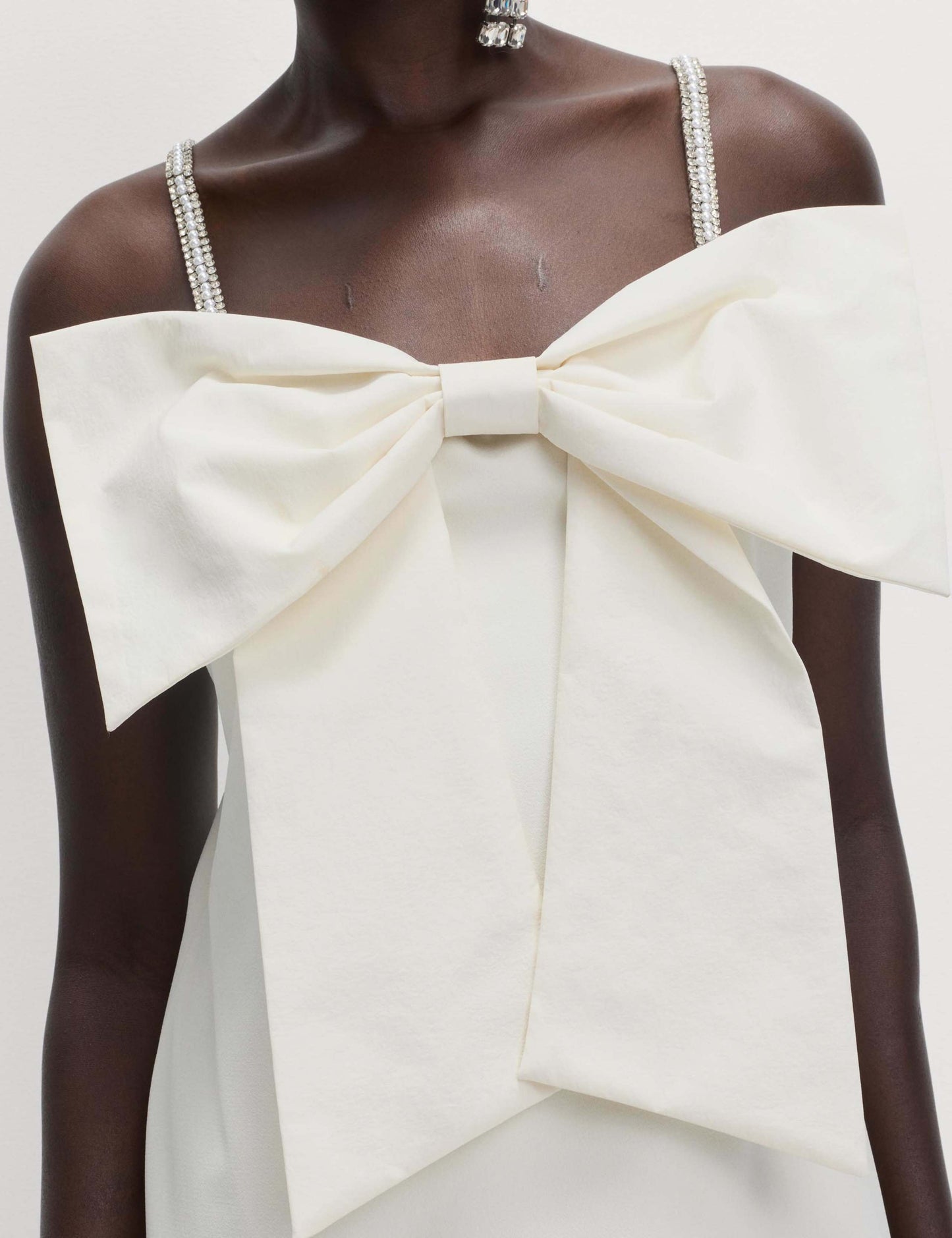 Embellished Bow Detail Mini Dress