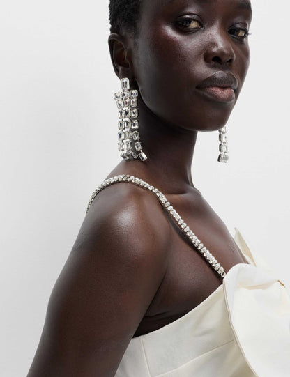 Embellished Bow Detail Mini Dress