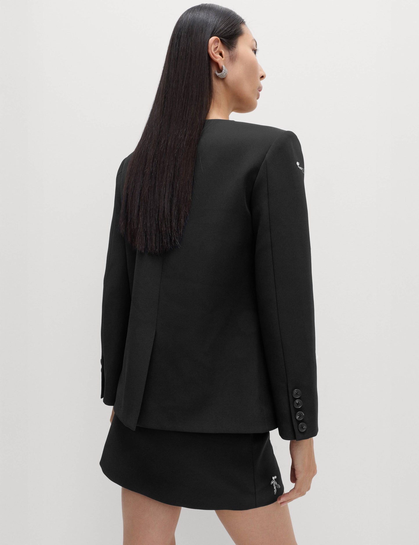 Embellished Single Breasted Blazer