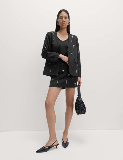 Embellished Single Breasted Blazer