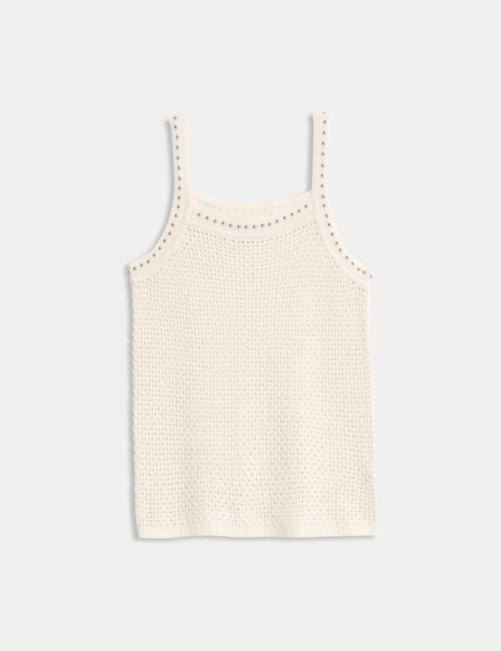 Embellished Slim Fit Knitted Vest
