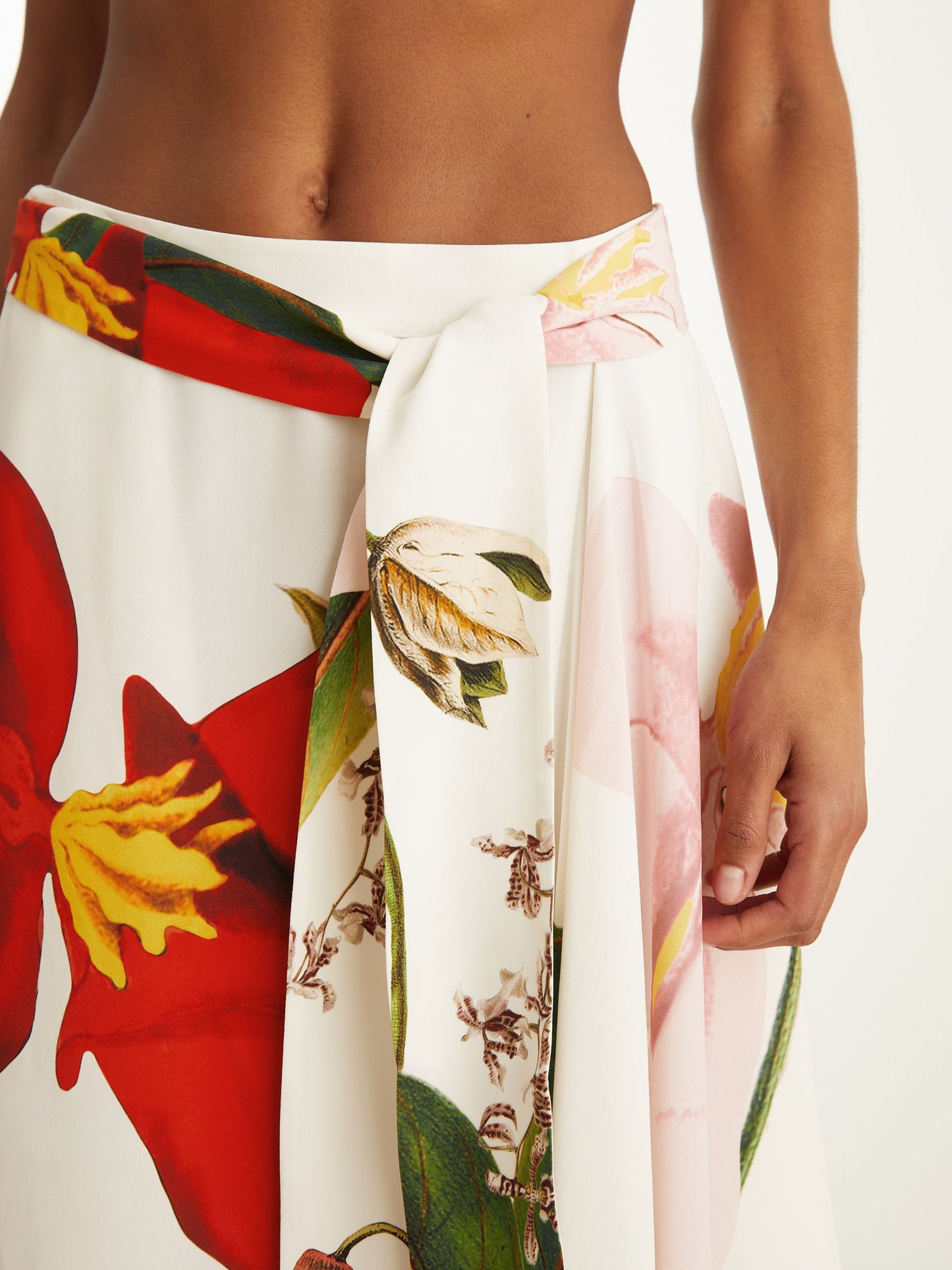 NYBG Floral Midi Skirt in Ivory
