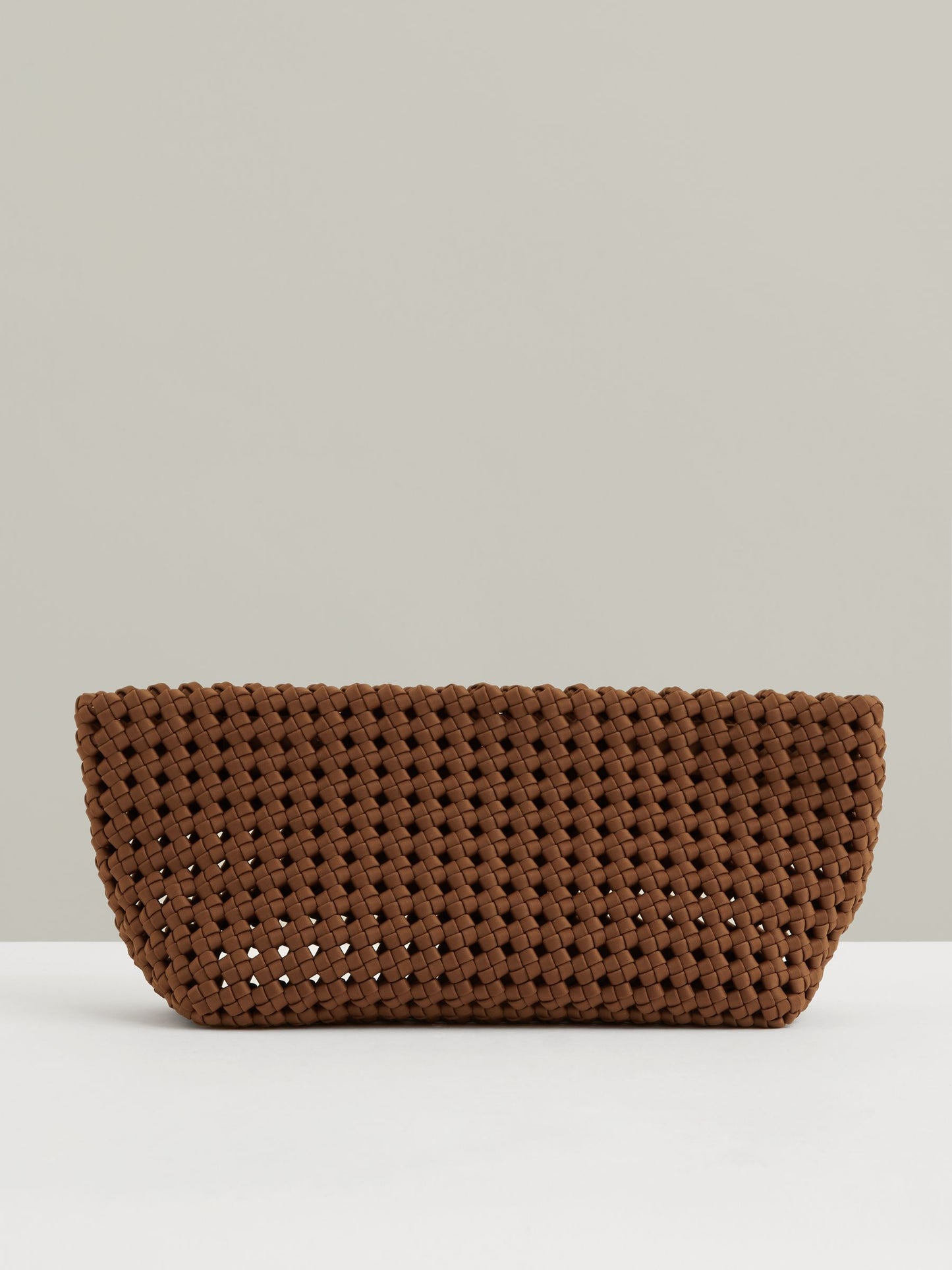 Woven Clutch Bag in Tan