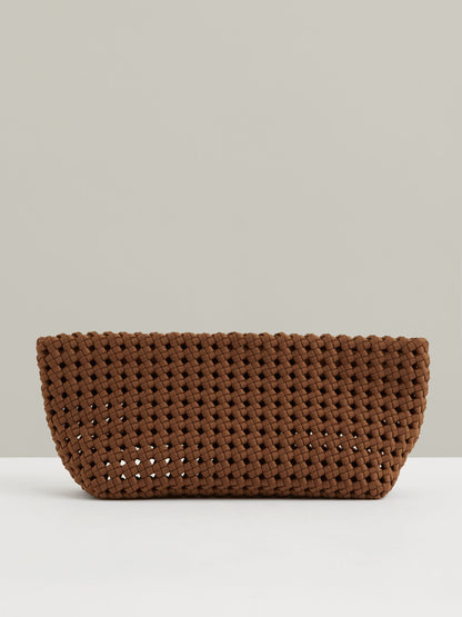 Woven Clutch Bag in Tan