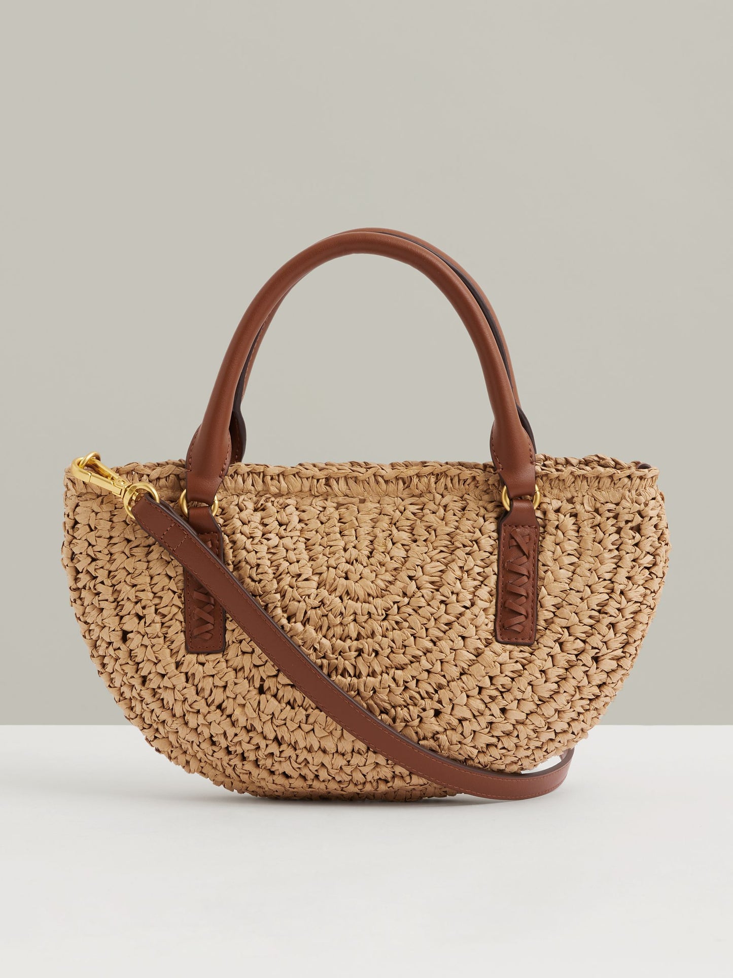 Raffia Woven Tote Bag in Natural