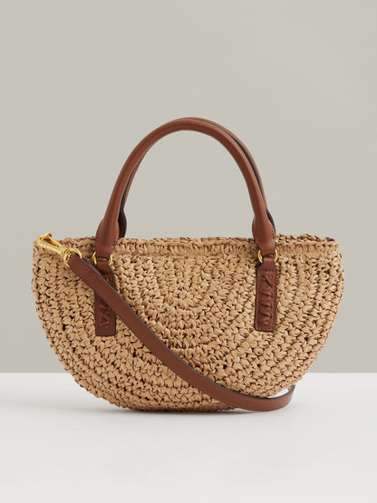 Raffia Woven Tote Bag in Natural