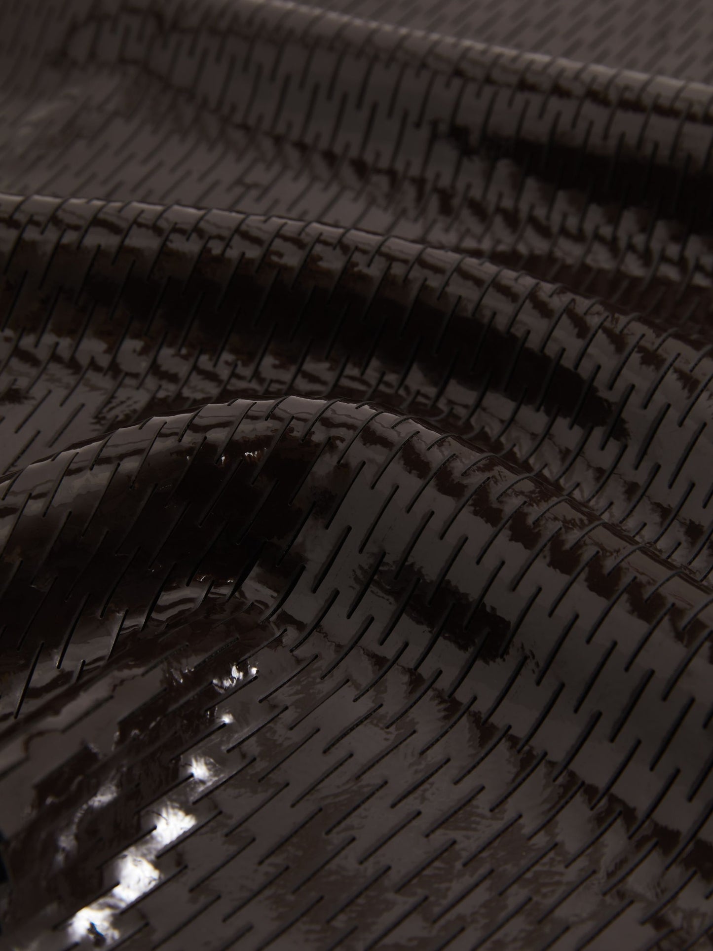 Reiss Atelier Laser-Cut Pencil Skirt in Chocolate