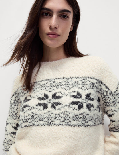 Fair Isle Crew Neck Relaxed Fit Jumper