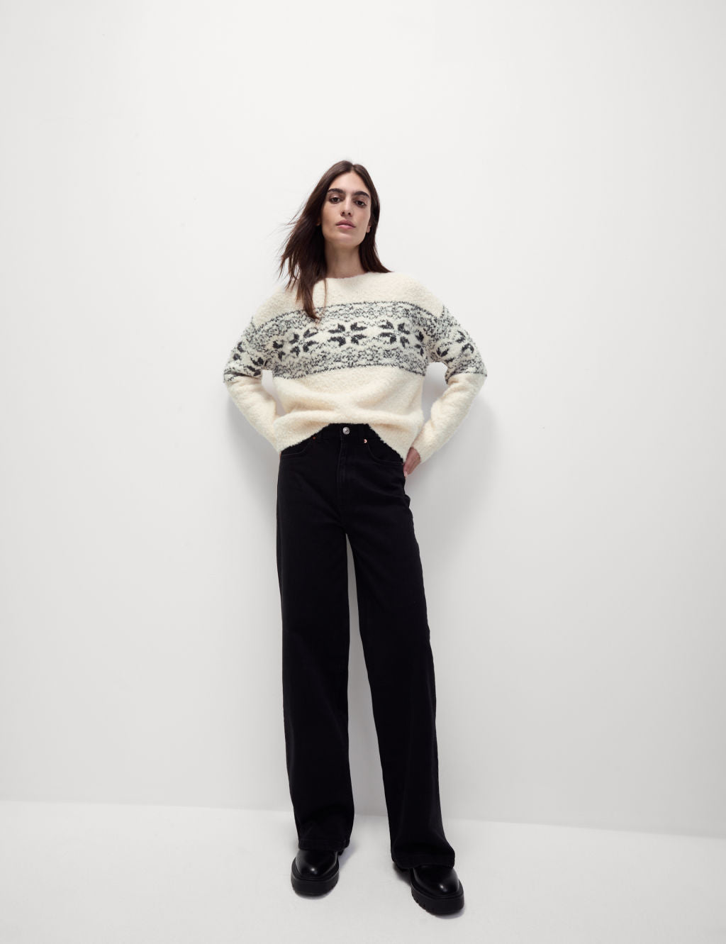 Fair Isle Crew Neck Relaxed Fit Jumper