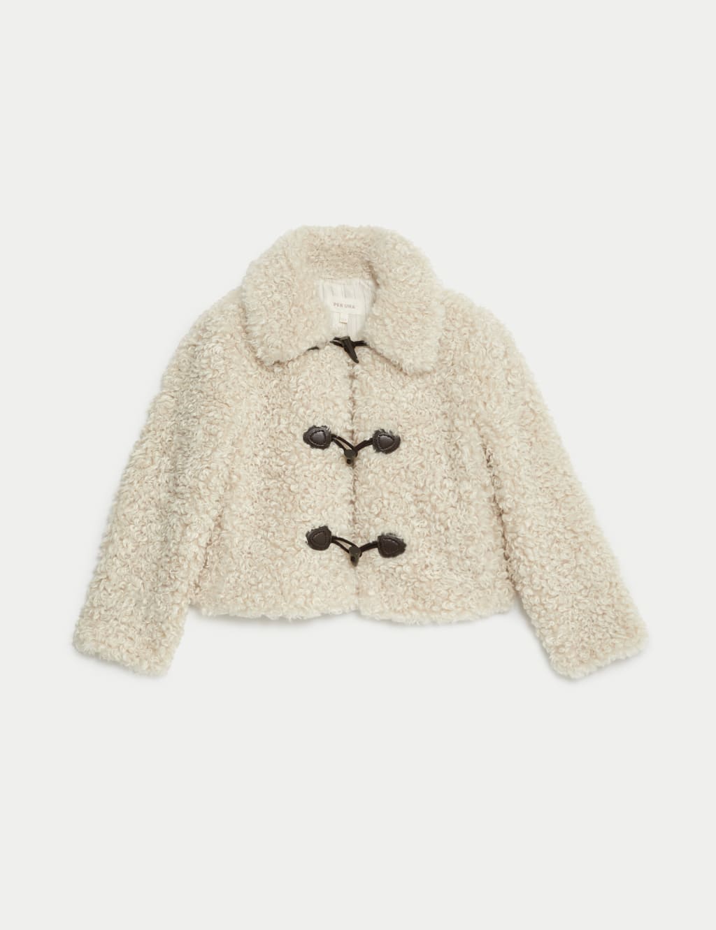 Faux Fur Collared Cropped Coat