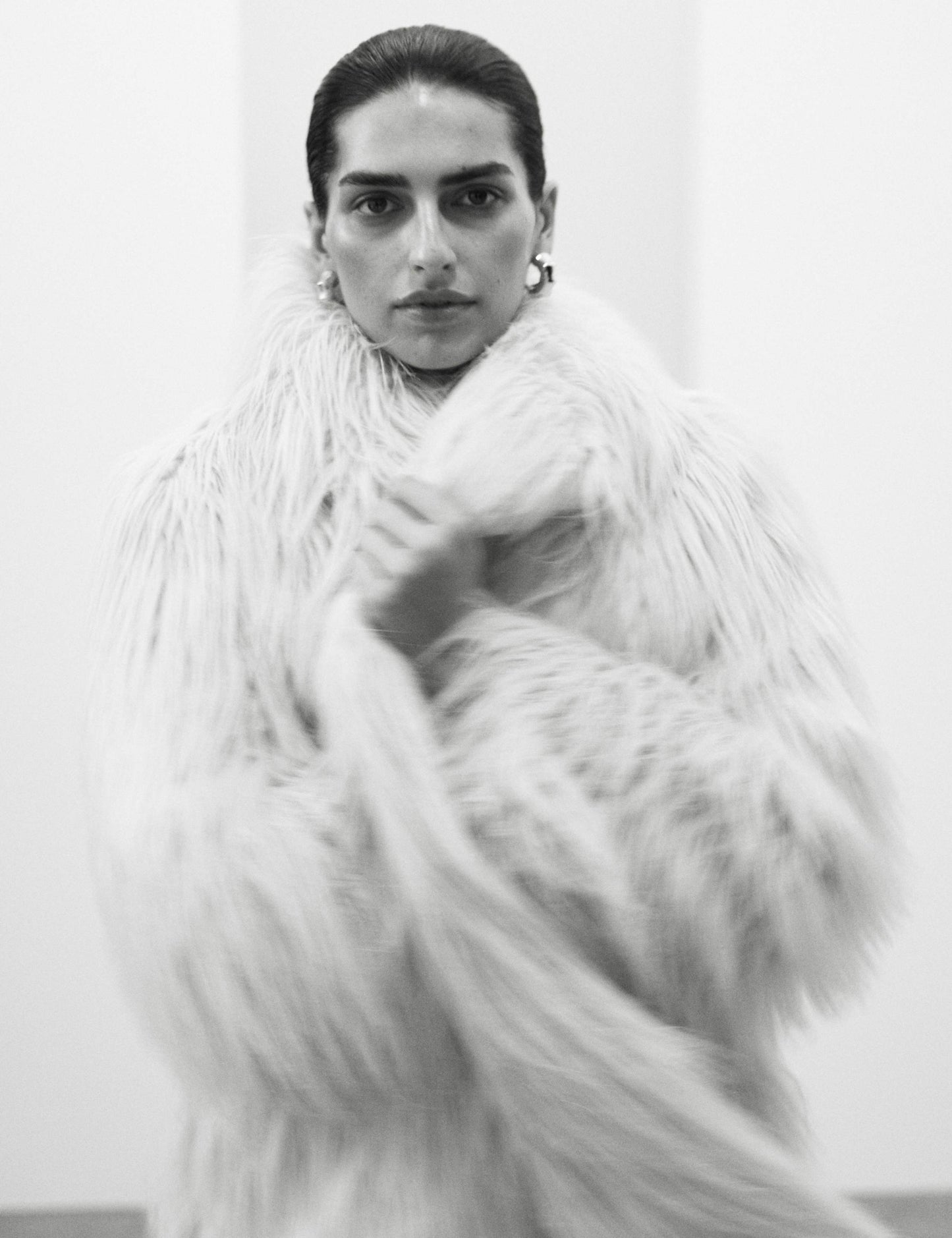 Faux Fur Collared Longline Coat