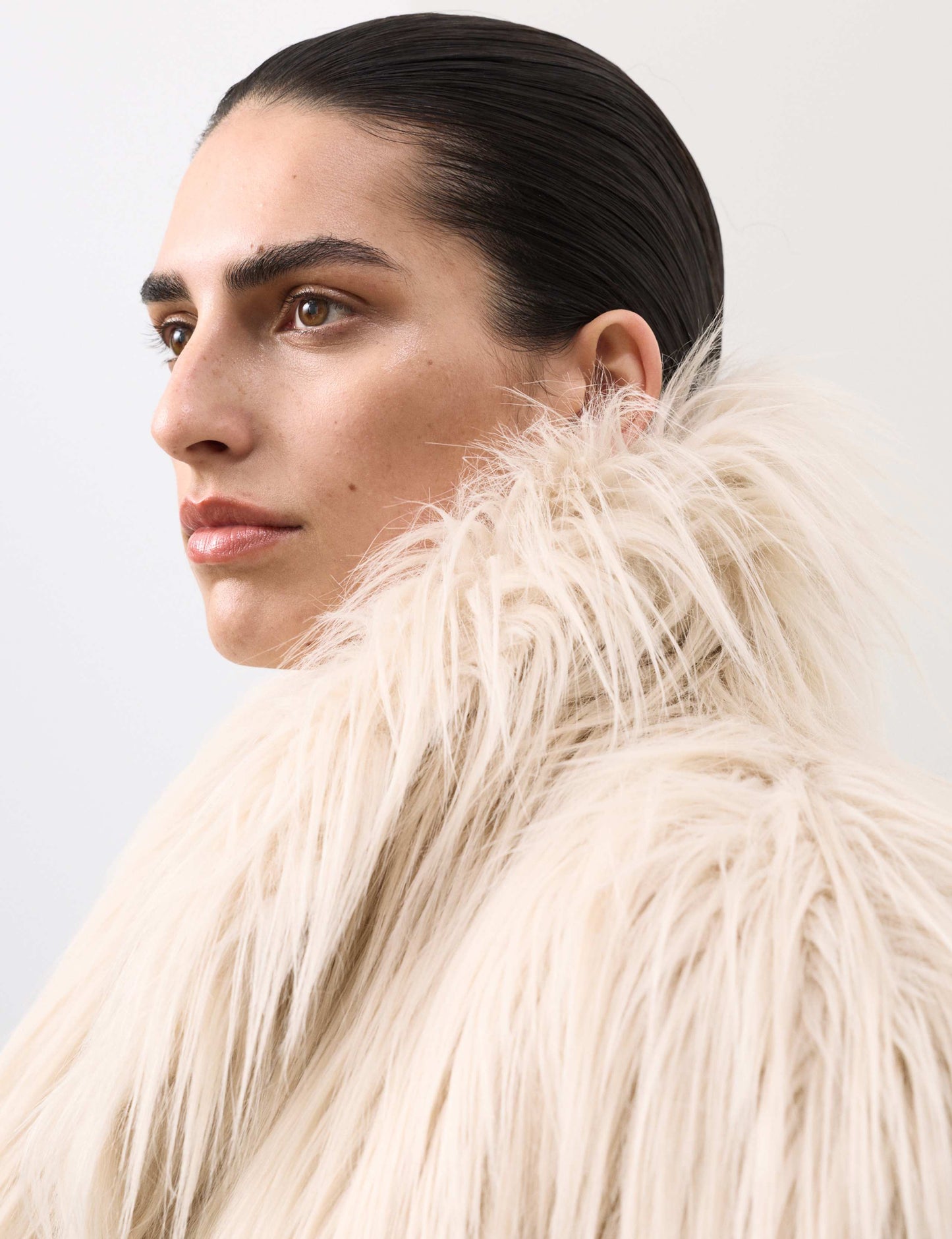 Faux Fur Collared Longline Coat