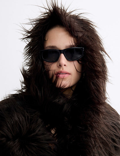 Faux Fur Hooded Scarf