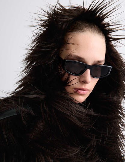 Faux Fur Hooded Scarf