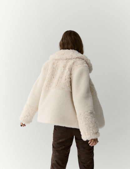 Faux Fur Panelled Coat