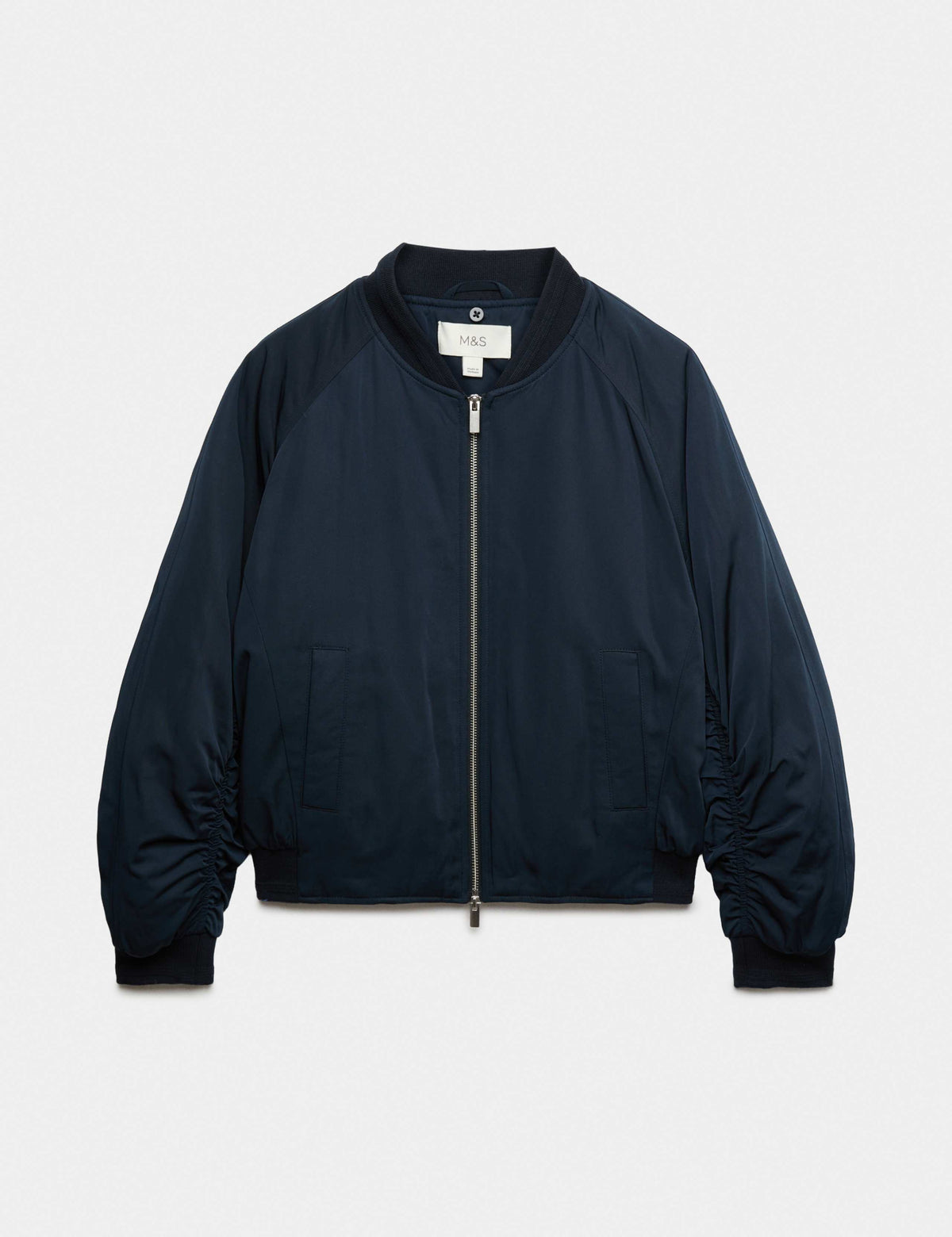 Faux Fur Scarf Flight Bomber Jacket