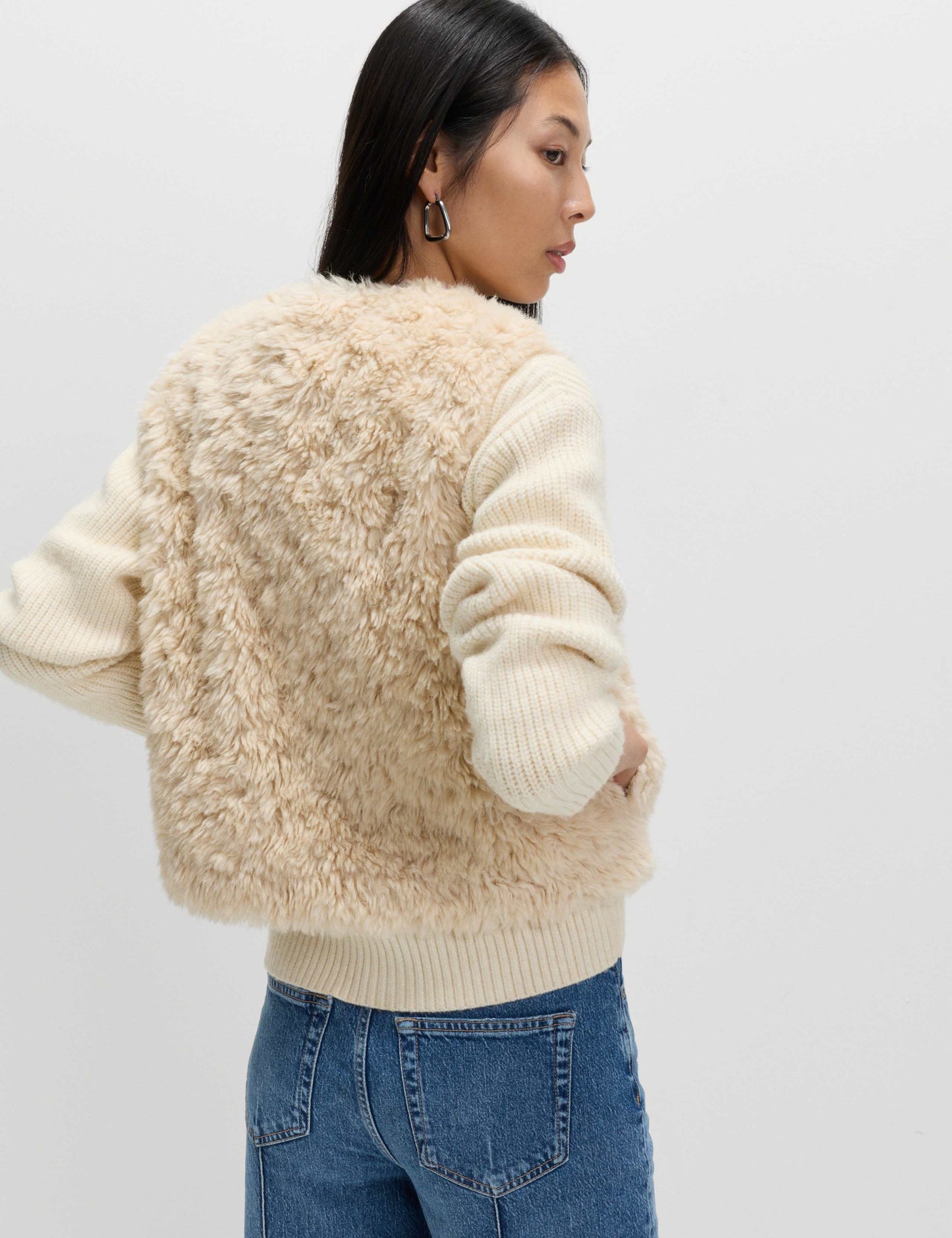 Faux Fur Textured Gilet