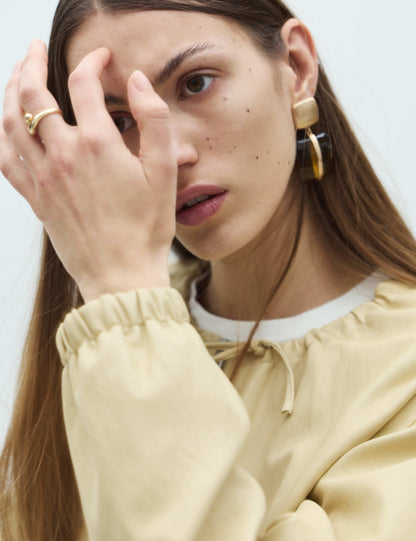 Faux Leather Neck Tie Bomber Jacket