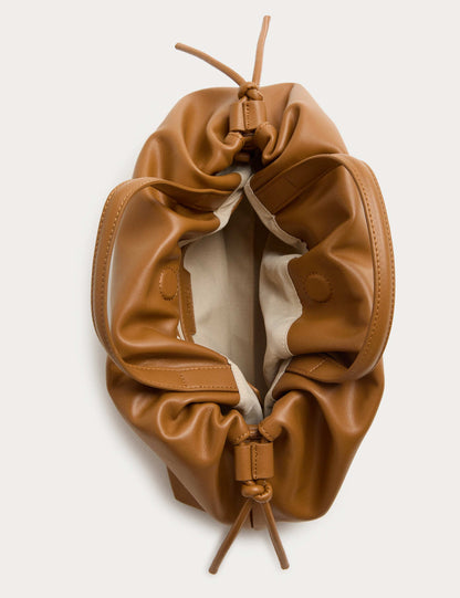 Faux Leather Slouchy Cross Body Bag