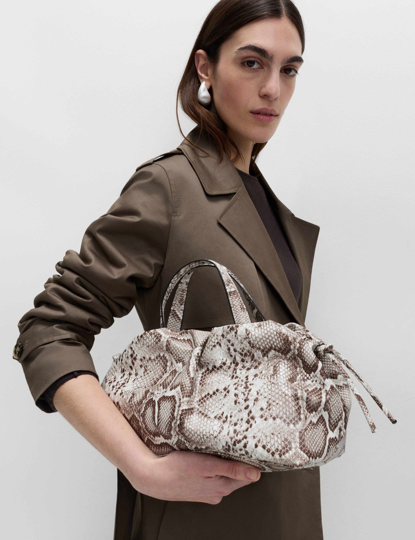 Faux Leather Slouchy Cross Body Bag