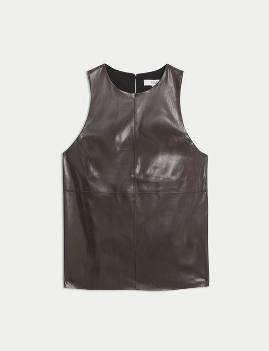 Faux Leather Top