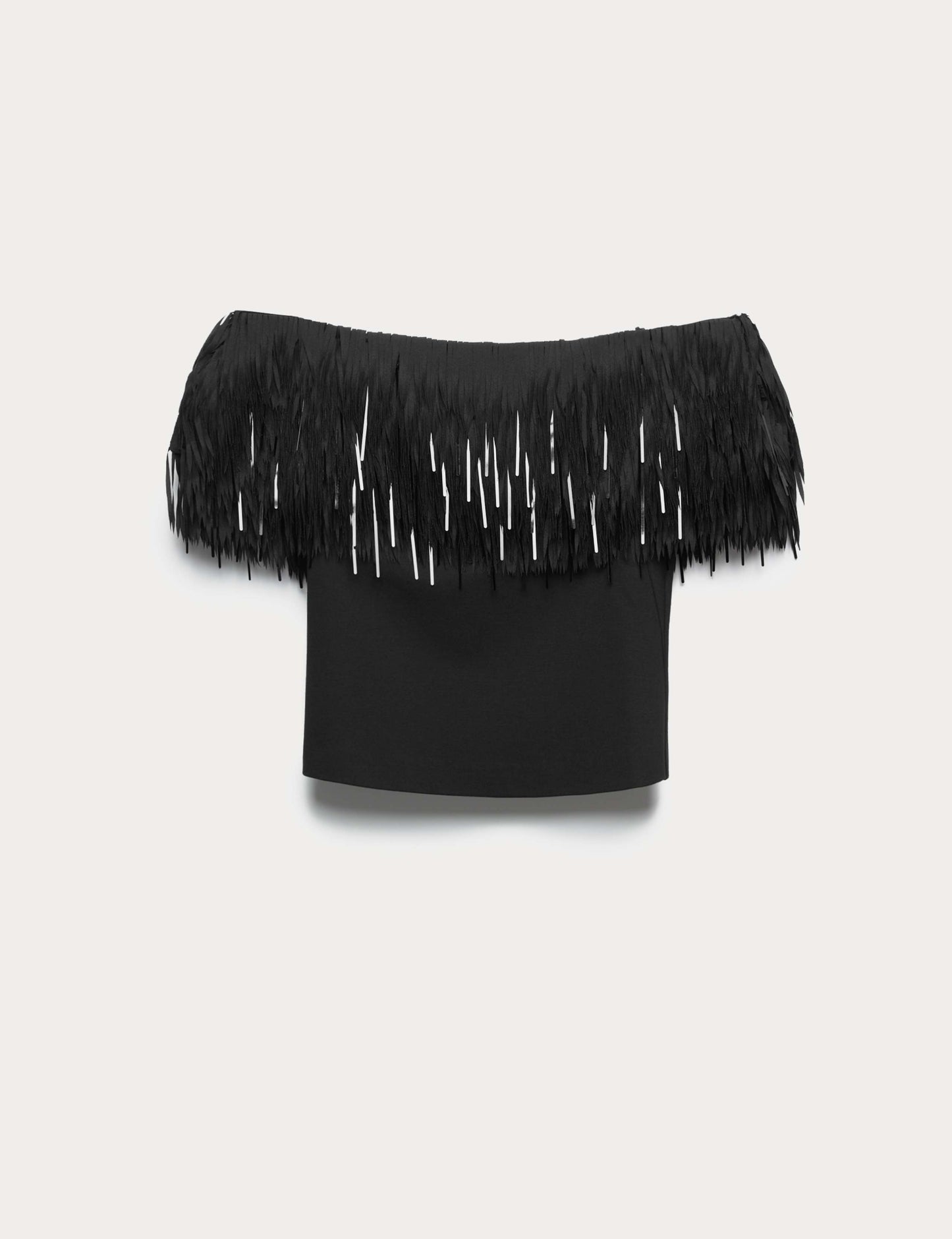 Feather Detail Off The Shoulder Top