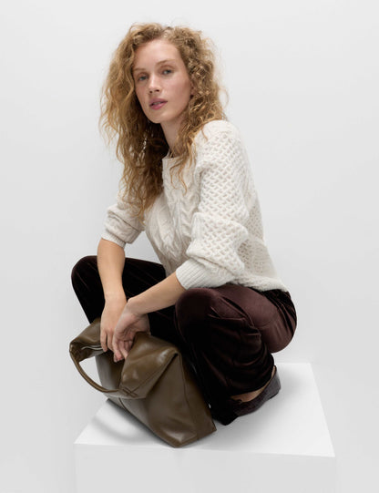 Fluid Velvet Wide Leg Trousers