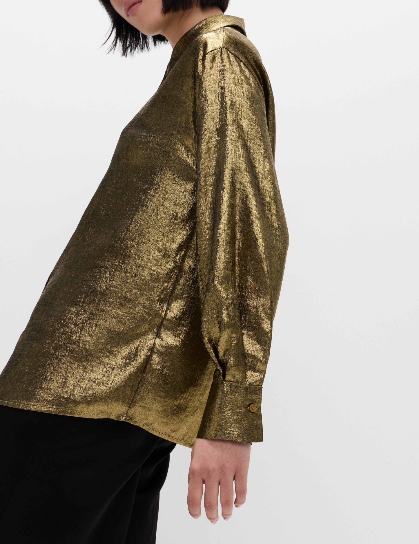 Foil Print Collared Shirt