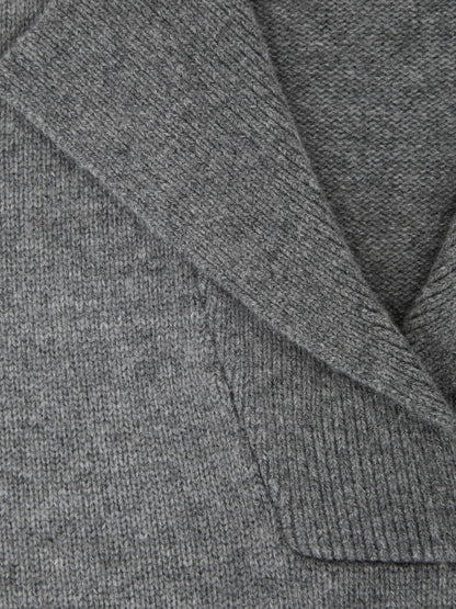 Reiss Wool-Cashmere Collared Knit Jumper in Grey Marl