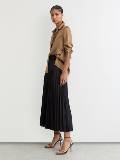 Metallic Strappy Stiletto Sandals in Bronze