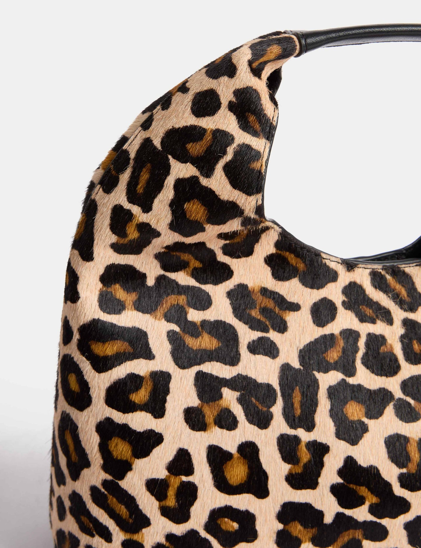Hair On Leather Animal Print Triangle Grab Bag