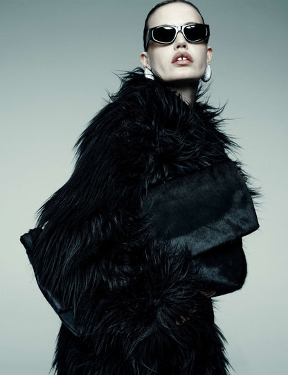 Hair On Leather Foldover Clutch Bag