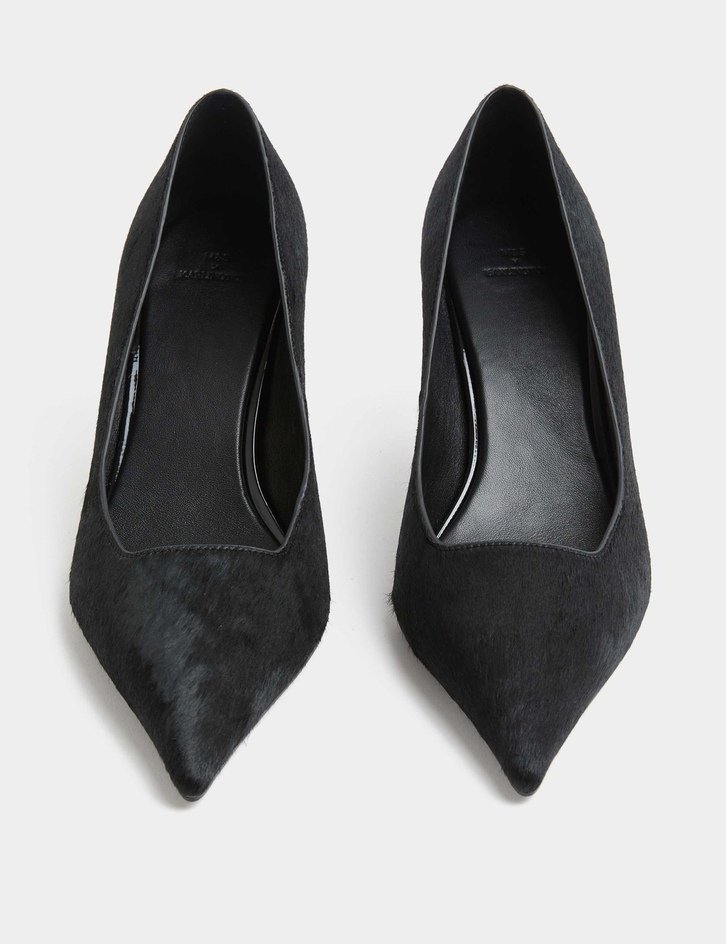 Hair On Leather Stiletto Heel Court Shoes