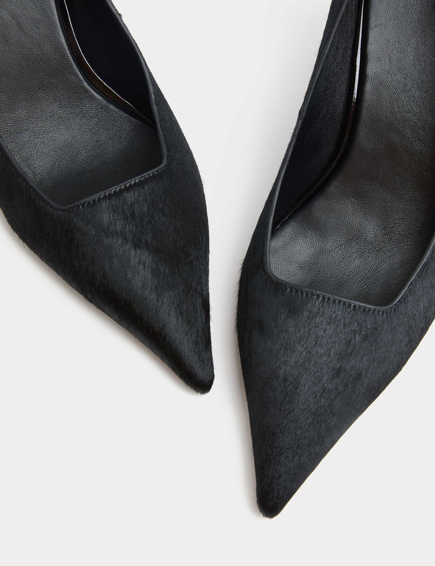 Hair On Leather Stiletto Heel Court Shoes