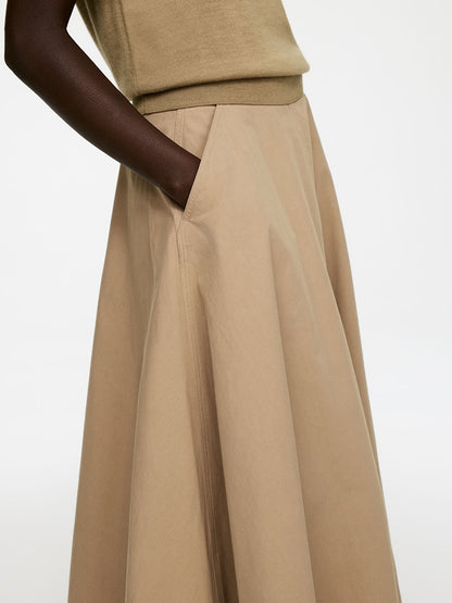 Maxi Poplin Skirt