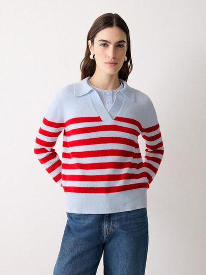 Wool Cashmere Stripe Jumper