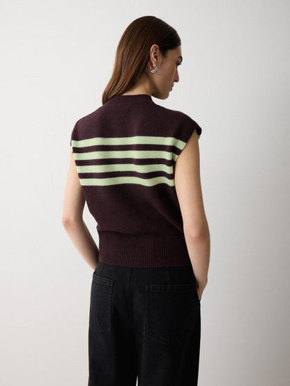 Wool Cashmere Stripe Tank
