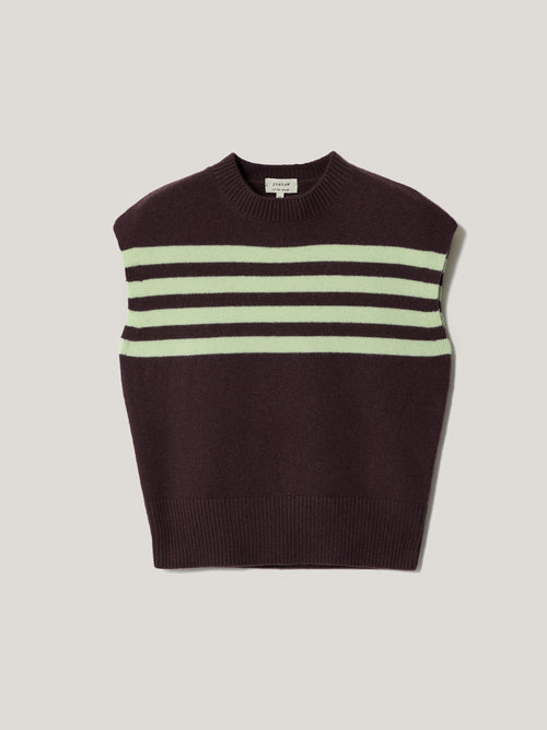 Wool Cashmere Stripe Tank