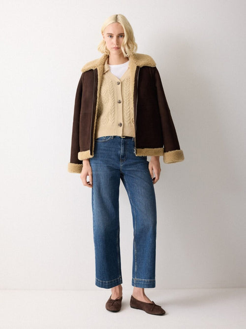 Wool Cashmere Cable Cardigan