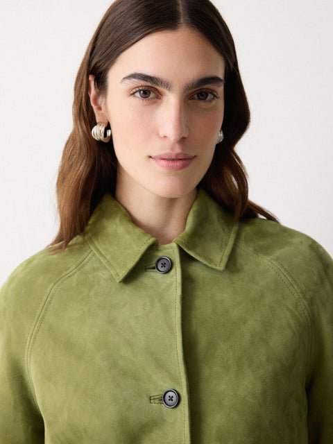 Suede Raglan Sleeve Jacket