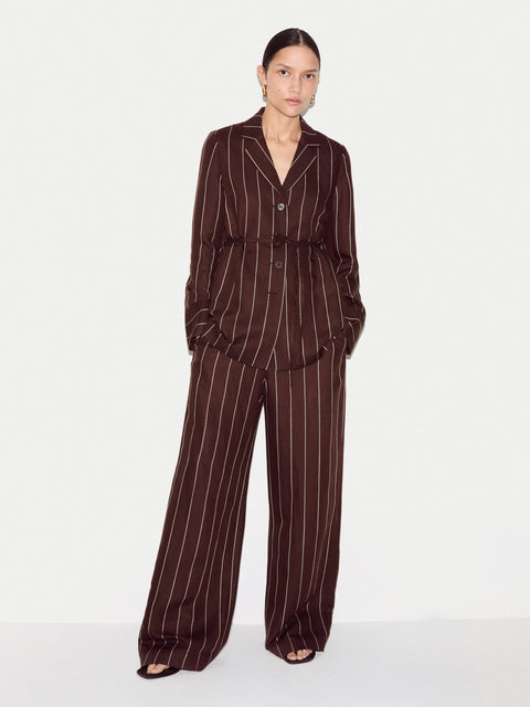 Relaxed Pinstripe Shirt Jacket