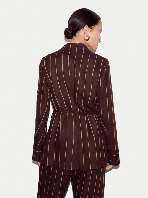 Relaxed Pinstripe Shirt Jacket