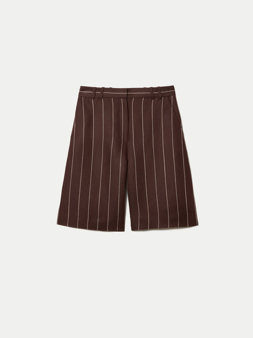 Pinstripe Bermuda Shorts