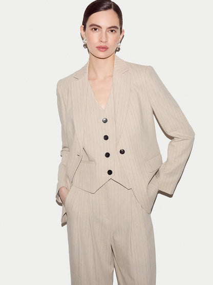 Duke Linen Cotton Stripe Blazer