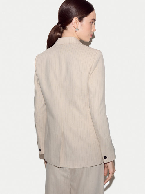 Duke Linen Cotton Stripe Blazer