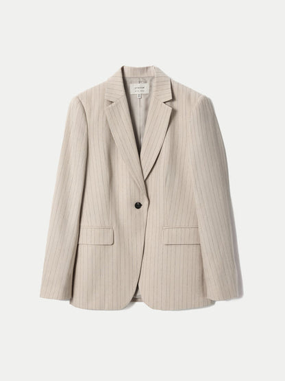 Duke Linen Cotton Stripe Blazer